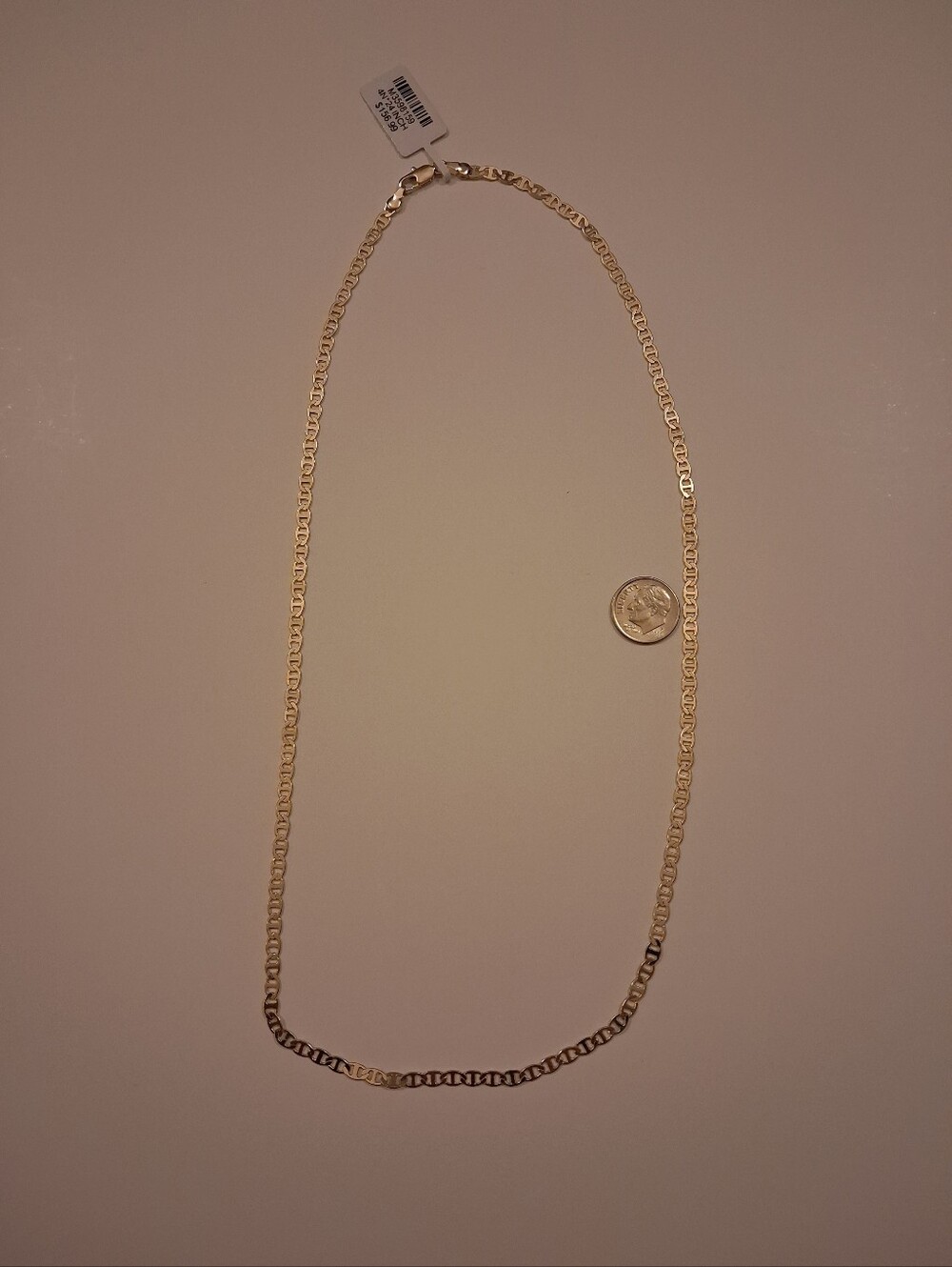 14K GOLD FILLED 24 INCH 4MM MARINER LINK NECKLACE. BRAND NEW WITH TAGS. #26